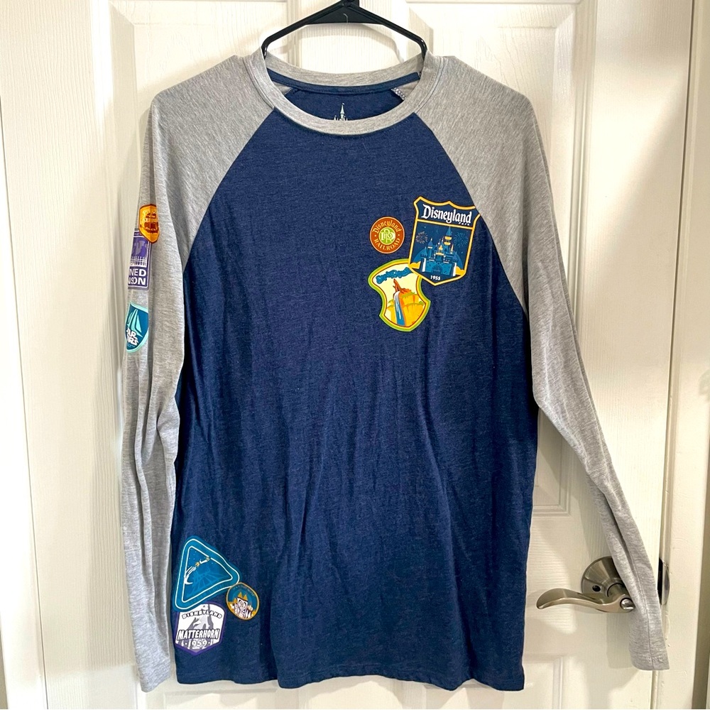 Disneyland - Raglan Long-sleeve Tshirt Blue and Gray - Size Small